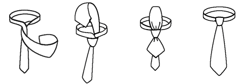 Four in Hand Krawatten-Knoten